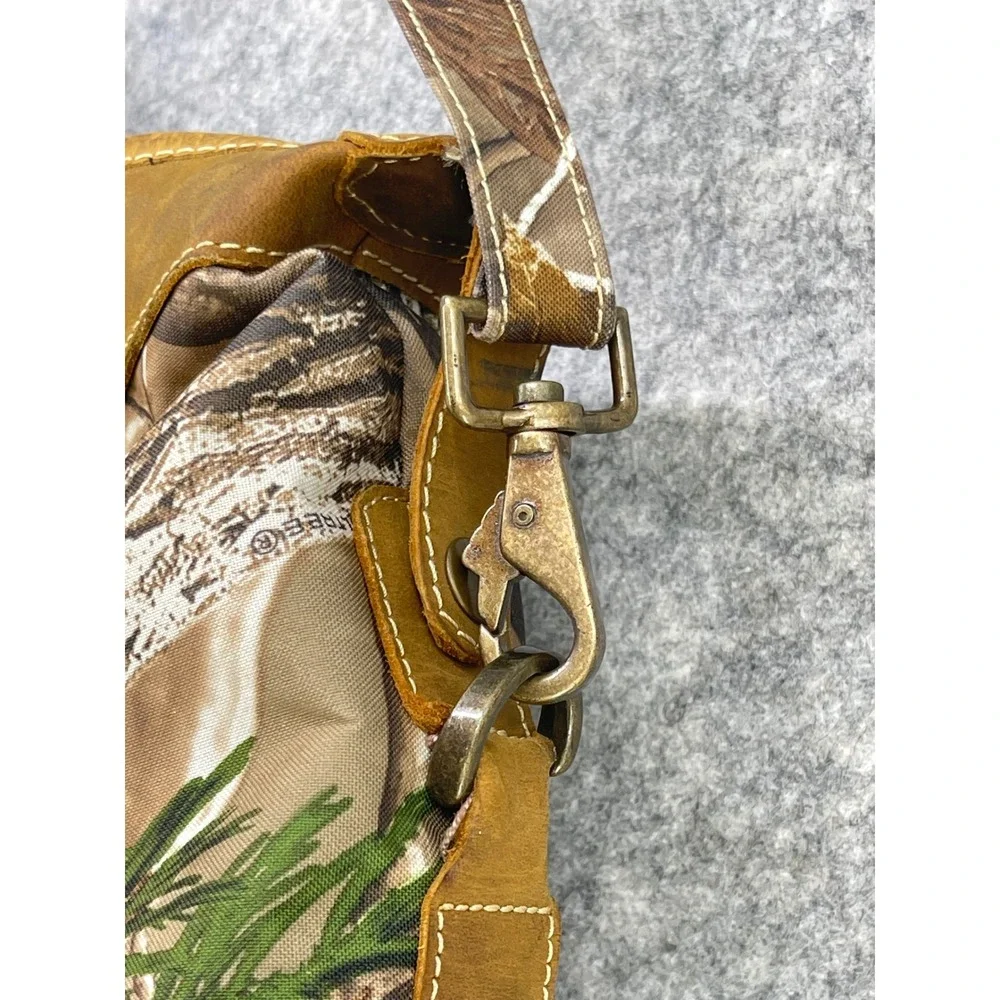 Mercedes Benz Travel Tote Large Brown Realtree Camo Leather Trim Duffle Bag Logo